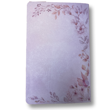 Pink Floral Notebook Back Pink Floral Notebook Back